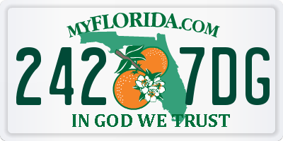 FL license plate 2427DG