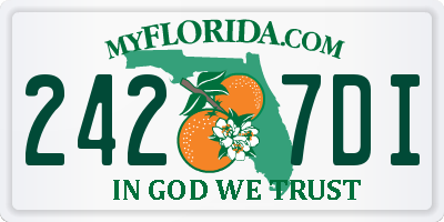 FL license plate 2427DI