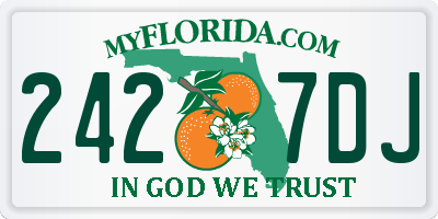 FL license plate 2427DJ