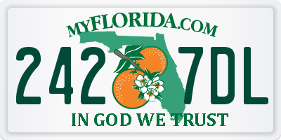 FL license plate 2427DL