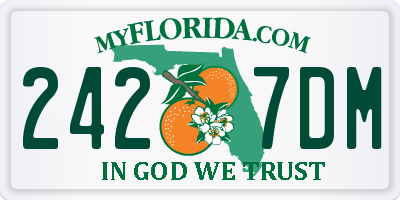 FL license plate 2427DM