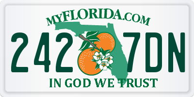 FL license plate 2427DN