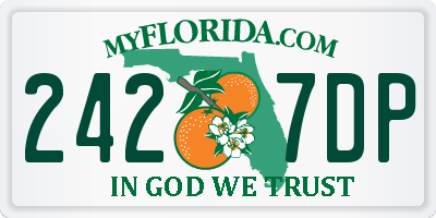 FL license plate 2427DP