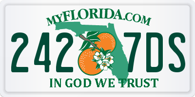 FL license plate 2427DS