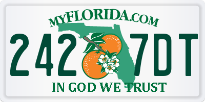 FL license plate 2427DT