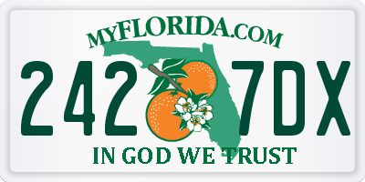 FL license plate 2427DX