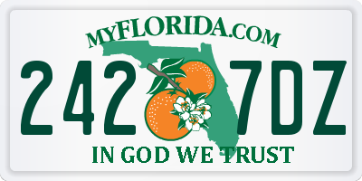 FL license plate 2427DZ