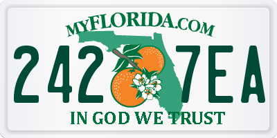 FL license plate 2427EA