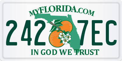 FL license plate 2427EC