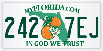 FL license plate 2427EJ