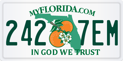 FL license plate 2427EM
