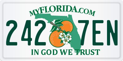 FL license plate 2427EN