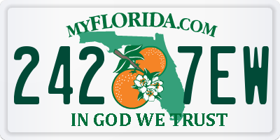 FL license plate 2427EW