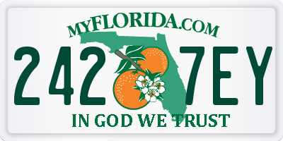 FL license plate 2427EY