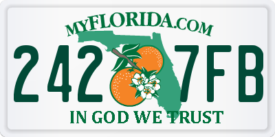 FL license plate 2427FB