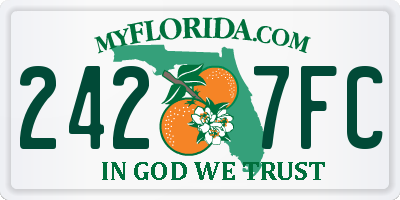 FL license plate 2427FC