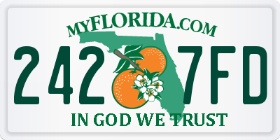 FL license plate 2427FD