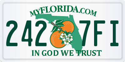 FL license plate 2427FI