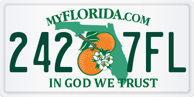 FL license plate 2427FL