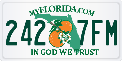 FL license plate 2427FM
