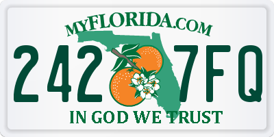 FL license plate 2427FQ
