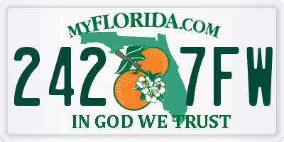 FL license plate 2427FW