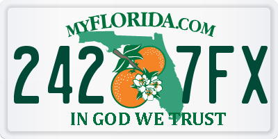 FL license plate 2427FX