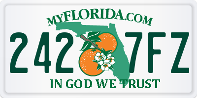 FL license plate 2427FZ