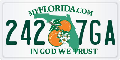 FL license plate 2427GA