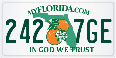 FL license plate 2427GE