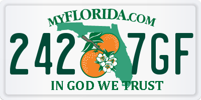 FL license plate 2427GF