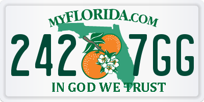 FL license plate 2427GG
