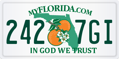FL license plate 2427GI