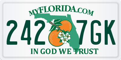 FL license plate 2427GK