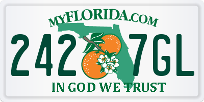 FL license plate 2427GL