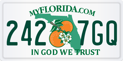 FL license plate 2427GQ
