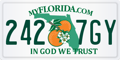 FL license plate 2427GY