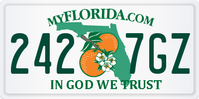FL license plate 2427GZ