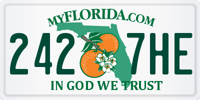 FL license plate 2427HE