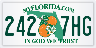 FL license plate 2427HG