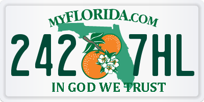 FL license plate 2427HL