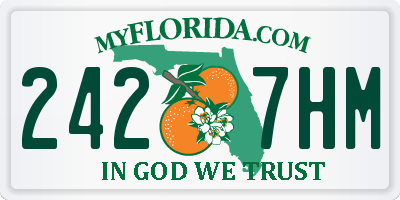 FL license plate 2427HM