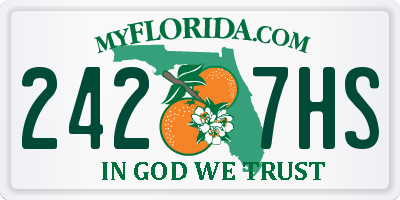 FL license plate 2427HS