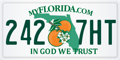FL license plate 2427HT