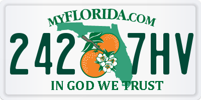 FL license plate 2427HV