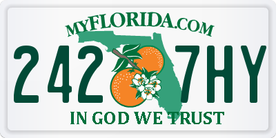 FL license plate 2427HY