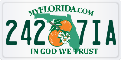 FL license plate 2427IA