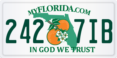 FL license plate 2427IB