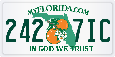 FL license plate 2427IC