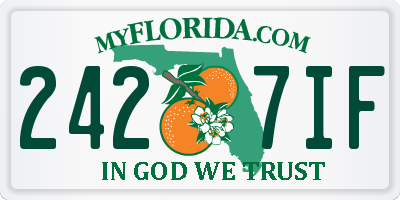 FL license plate 2427IF
